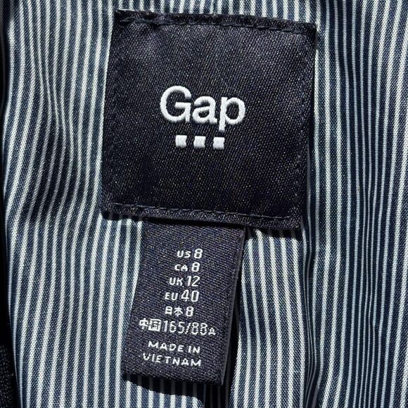 Gap Blazer Womens 8 Navy CL Academy Stretch Lined One Button Jacket Career - Picture 5 of 16